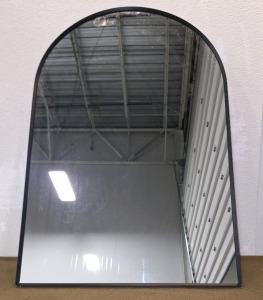 (1) Arched Mirror, 23"W x 36"H, Black Finish