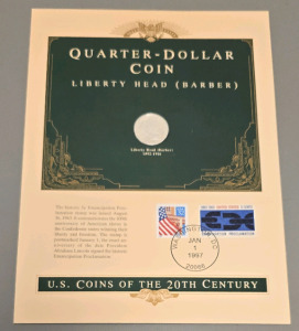 1908 Liberty Head (Barber) Quarters Dollar Coin