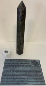 Red Ruby & Zoisite Gemstone Spire Tower With Certificate Meteorite