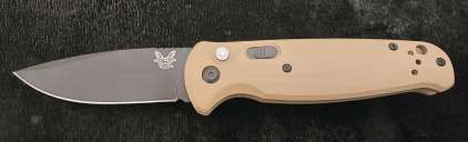 Tan Handled Automatic Knife