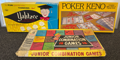 Antique Yahtzee, Poker Keno, And Junior Combination Games