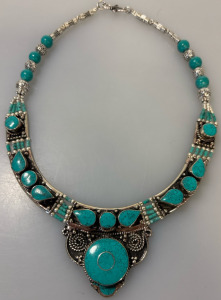 Beautiful Natural Turquetse Large Necklace