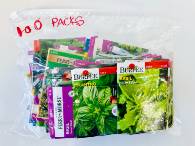 Bag Conatining (100) Packs Of Garden Seeds (Herbs)