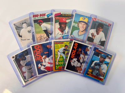 Collectible Sports Cards Including: Nolan Ryan, Roger Clemens, Casey Stengel, Griffey Jr., George Foster And More