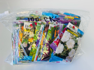 Bag Conatining (100) Packs Of Garden Seeds (Flowers)