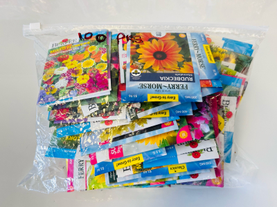 Bag Conatining (100) Packs Of Garden Seeds (Flowers)