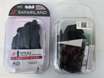 (2) Safariland Holsters: 6378 ALS Paddle/Belt Loop Combo And Glock 17L