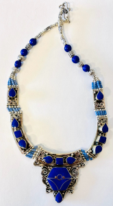 Beautiful Natural Lapis Lazuli Statement Necklace