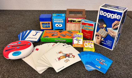 Boggle, Dominoes, Mad Gab, Vantage, Go Fish, Flashcards and More