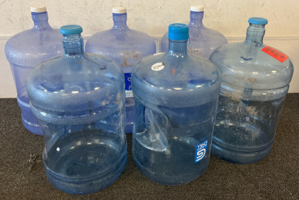 (6) 5 Gallon Water Jugs