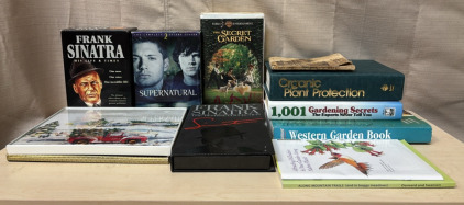 Various DVD&rsquo;s, Various VHS&rsquo;s, Framed Paintings, & Various Books