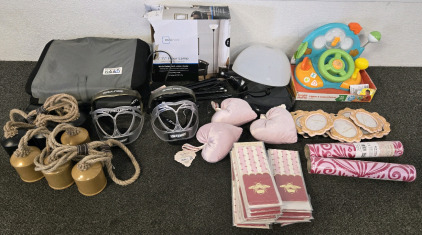 5'11" Floor Lamp, Stadium Chair, (2) Baseball Outfielder Masks, Box Of Bridgerton Decorations & More
