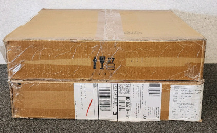 (2) Pottery Barn Rivet Galvanized Tiered Stands