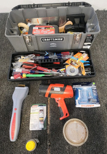 Craftsman Tool Box With Tools, Chefs Kitchen Motorised Braai Cleaner/Brush, Black And Decker LED Flashlight, And More.