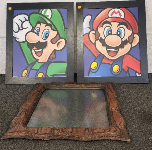 Mario And Luigi Wall Art, And Clear Picture Frame