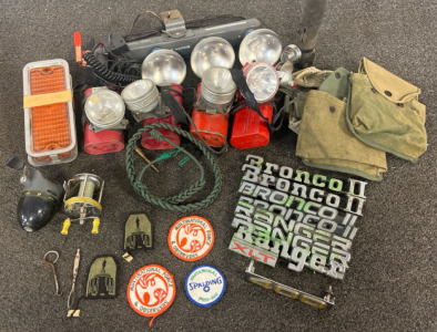 Spotlight, Miners Lamps, Army Pouches, Fishing Reel & Bait Caster, Bronco car Logos