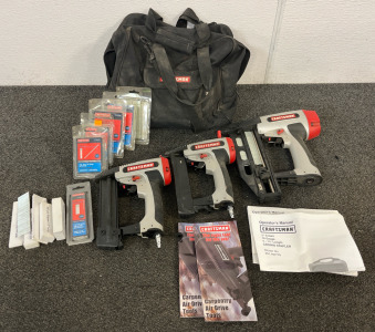 Craftsman Finish Nailer, Crown Stapler & Brad Nailer Set