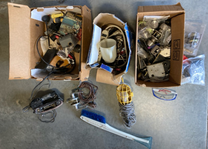Belt Sander, Small Assorted Tools, Extension Cords, & Assorted Doorknobs