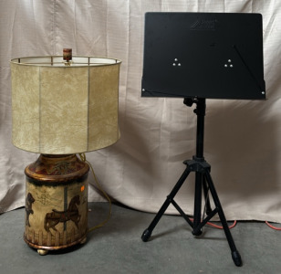 Vintage Lamp & Music Stand