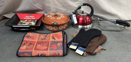 Non-Stick Grilling Wok, Griddle, Tea Kettle, & More!