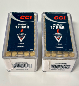 (100) Rounds of CCI V-Max 17 HMR Ammo