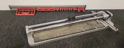 Large Tile Cutter and A Wall Mount Tool Holder.
