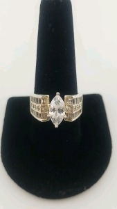 925 Silver Gemstone Ring - Size 10