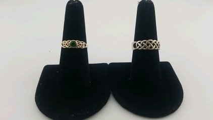 (2) 925 Silver Rings - Size 6&frac12;