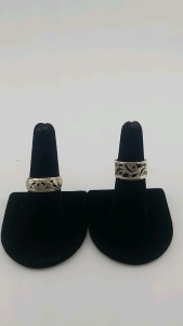 (2) 925 Silver Rings - Size 6,8