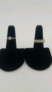 (2) 925 Silver Rings - Size 4,5&frac12;