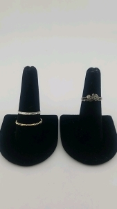 (1) 925 Silver Ring 2 Peice set - Size 8,9&frac12; (1) Sterling Silver Ring - 5&frac12;