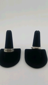 (2) 925 Silver Rings - Size 8&frac12;, 9&frac12;