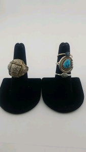 (1) Sterling Shank Ring - Size 6, (3) 925 Silver Rings - Size 5&frac12;, 7, 7&frac12;