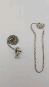 (2) 925 Silver Necklaces - Child Shape, Chain Style