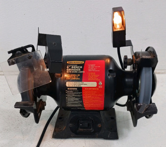 (1) Workforce 6" Bench Grinder w/ Work Lights - Model 7065 - Very Functional!