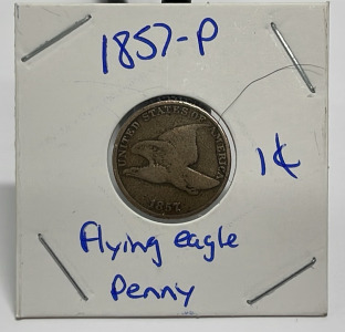 1857-P Flying Eagle Penny (Carded)
