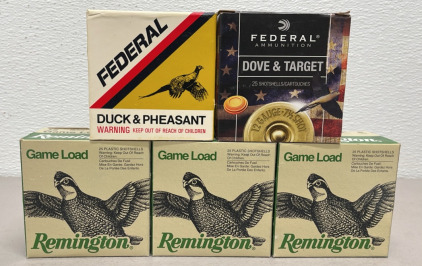 (125) Federal/Remington 12 Gauge 2-3/4&rdquo; Shotgun Shells
