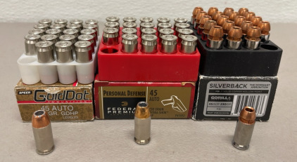 (60) Rounds 45 Auto 230 Grain Ammunition Cartridges (Speer, Federal And Gorilla Brands