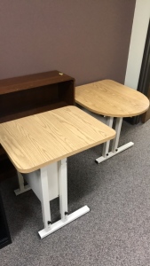 (2) Small Tables And A Shelf