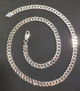 20" 925 Flat Curb Chain Necklace