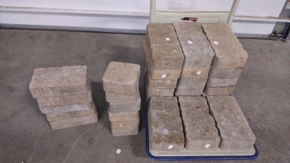 (18) 11"x 5&frac12;"x 2&frac12;" Bricks, (5) 9&frac12;"x 5&frac12;"x 2&frac12;" Bricks, & (6) 5&frac12;"x 5&frac12;"x 2&frac12;" Bricks