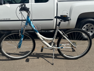 (1) 26&rdquo; Diamond Back Serene Citi White And Blue Bike