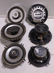 (2) Kenwood KRC-1379ie 5&frac14;" 2-Way Car Speakers, (2) 6&frac12;" Dual TS65 illumiNITE Car Speakers, & (2) 7" Alpine SPS-M601W Marine Speakers