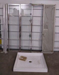 3'x 3' Shower Enclosure w/ Glass & Bottom Platform