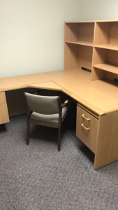 Very Large Wood Desk and Chair