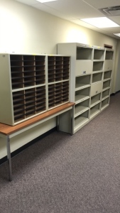 (3) Large Metal Shelves And More