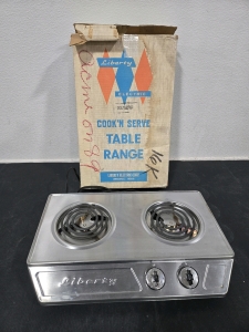 Vintage Liberty Electric Cook 'N Serve Table Range 13" x 21"