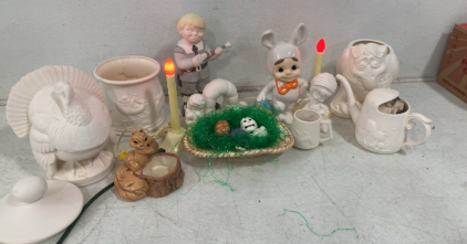 Assorted Vintage Handmade Ceramics - Unpainted/Painted - Glazed/UnGlazed & More!!