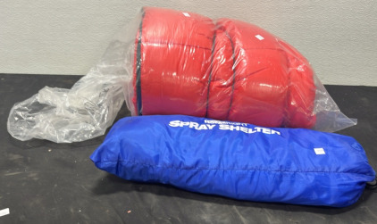 (1) Sleeping Bag (1) Spray Shelter