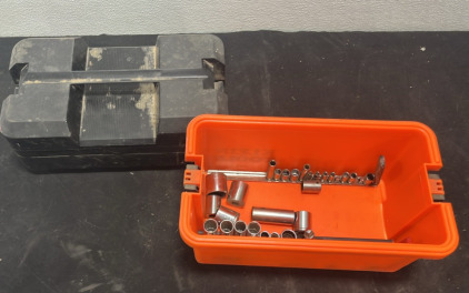 (1) Tool Box w/ Assorted Sockets